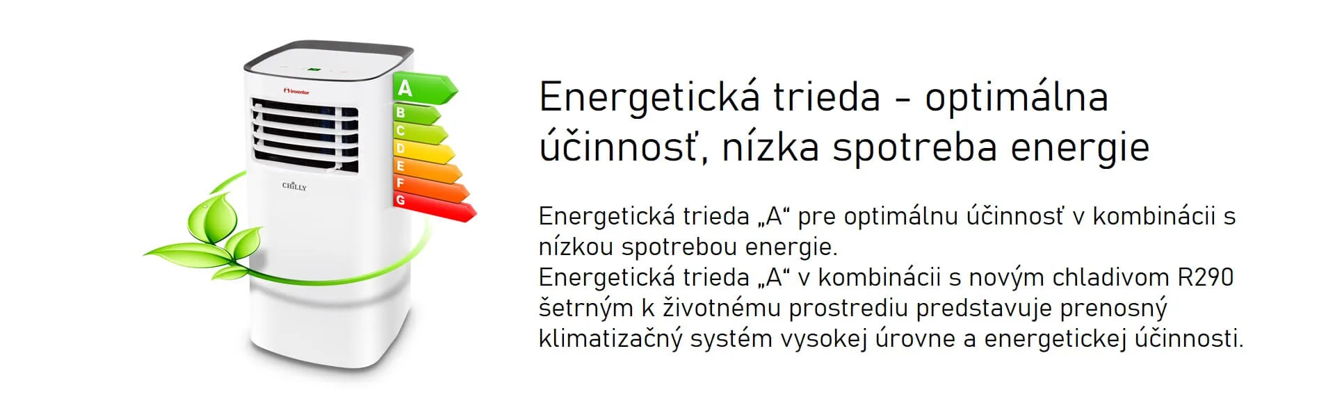 Mobilná klimatizácia Inventor Chilly 2,6 kW. Prenosná klimatizácia do domu a bytu. Mobilná, prenosná klíma