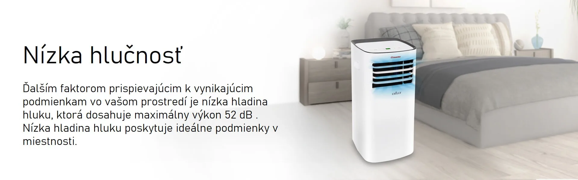 Mobilná klimatizácia Inventor Chilly 2,6 kW. Prenosná klimatizácia do domu a bytu. Mobilná, prenosná klíma