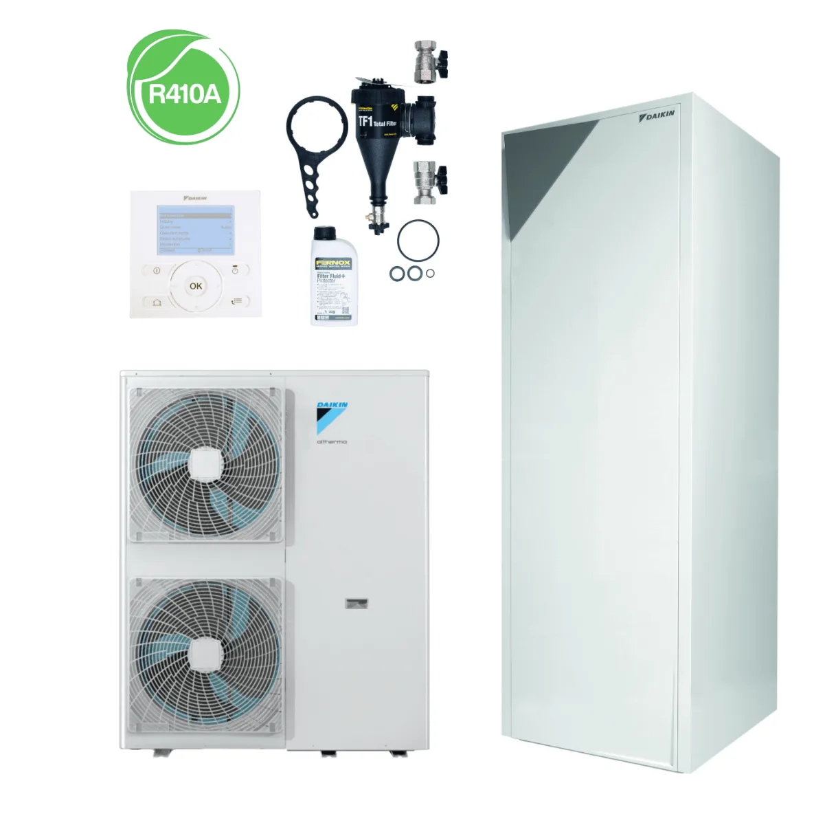 Daikin Altherma RF 14 kW + 260 l zásobník + 9 kW elektrický ohrev EHVH16S26CB9W + ERLQ014CW1