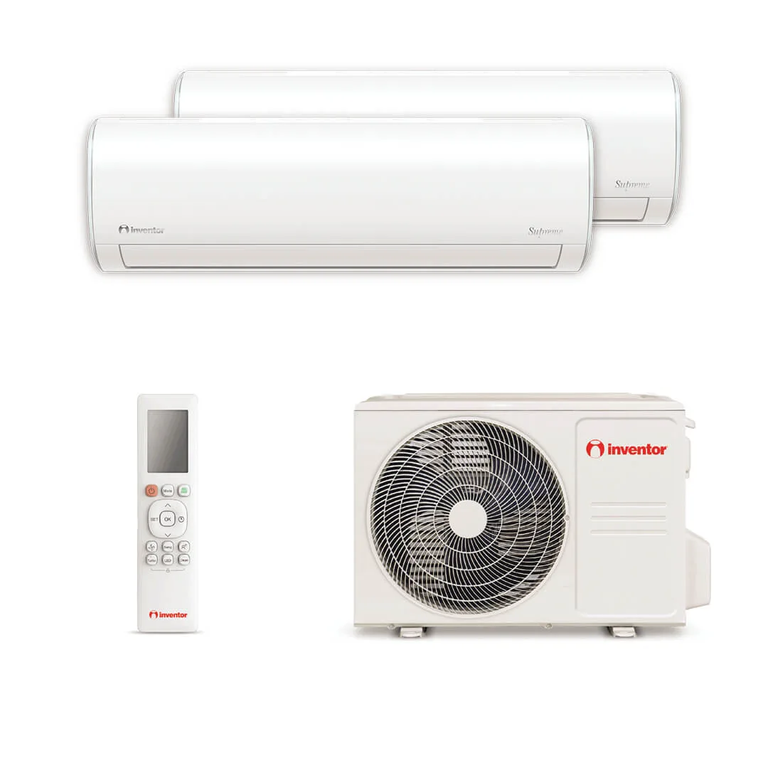 Inventor Multisplit Supreme vonkajšia 5 kW + 2x Inventor vnútorná 3,5 kW s montážou