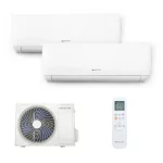 Naitec Multisplit – vonkajšia 5 kW + 2 x Naitec New Smart vnútorná 3,5 kW s montážou