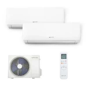 Naitec Multisplit – vonkajšia 5 kW + 2 x Naitec New Smart vnútorná 3,5 kW s montážou
