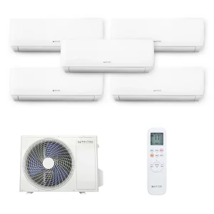 Naitec Multisplit – vonkajšia 12 kW + 5 x Naitec New Smart vnútorná 3,5 kW SM35HXXK s montážou
