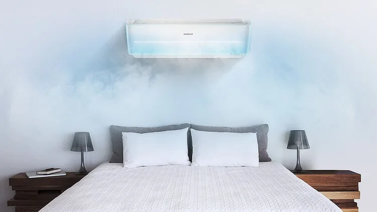 samsung wind free nad posteľou