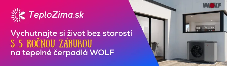 Tepelné čerpadlá WOLF s 5 ročnou zárukou